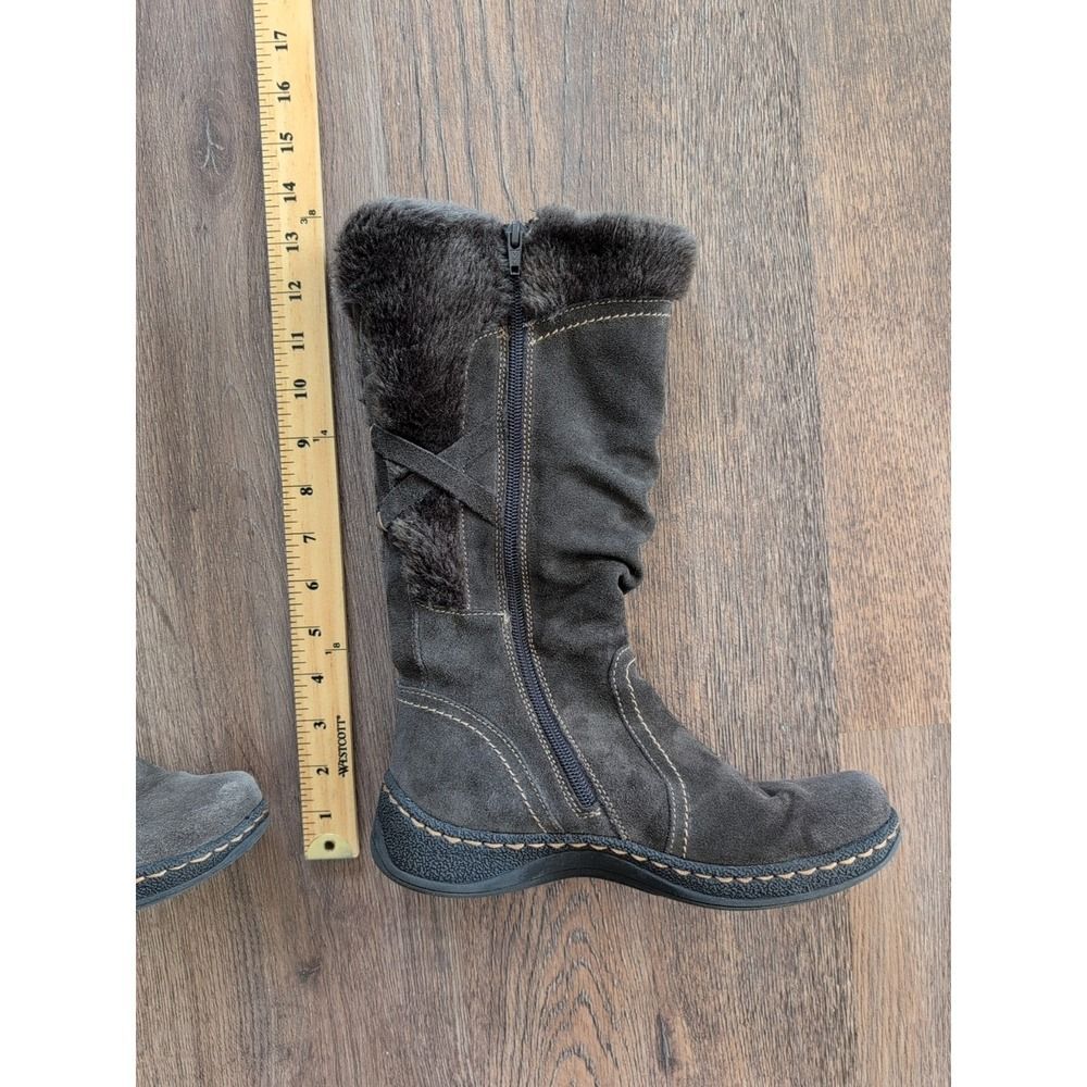 Baretraps Eventure brown boots tall suede Boho faux fur women's 7 - Picture 12 of 16